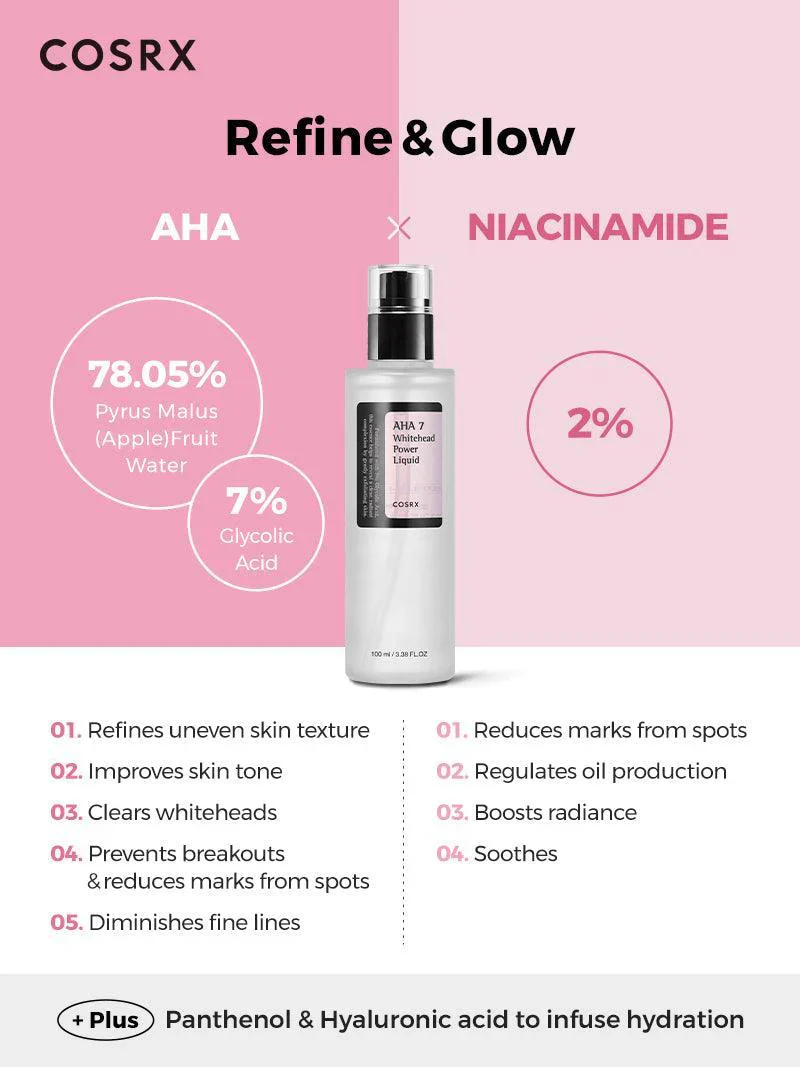 Cosrx AHA 7 Whitehead Power Liquid 100ml سائل كوسركس AHA 7 وايت هيد باور - Image 3