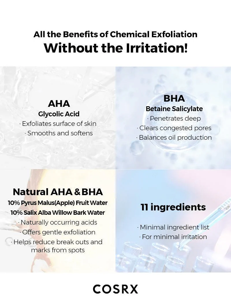 Cosrx AHA / BHA Clarifying Treatment Toner 150ml تونر كوسركس AHA / BHA المنقي للعلاج - Image 3